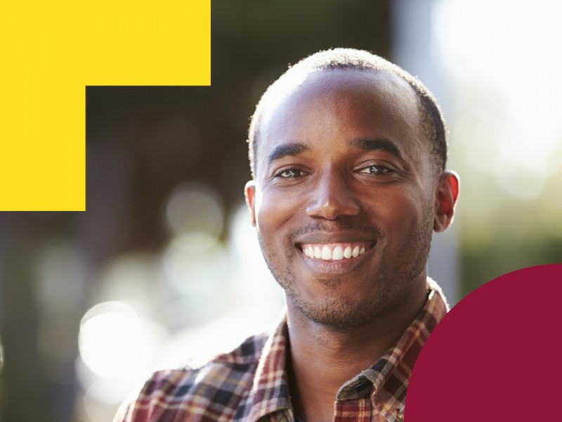 black man smiling
